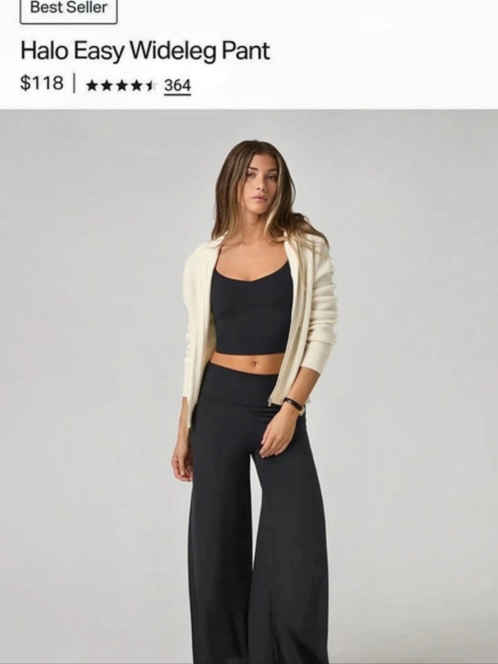 Vuori Halo Easy Wideleg Pant Wide Leg Pants in Black Size Medium NWT